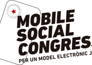 Acció reivindicativa davant les portes del Mobile World Congress per denunciar l’impacte ambiental i social de la mineria vinculada a la indústria tecnològica