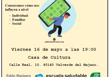 16 de mayo en Valverde del Majano: Salud, pantallas y sociedad